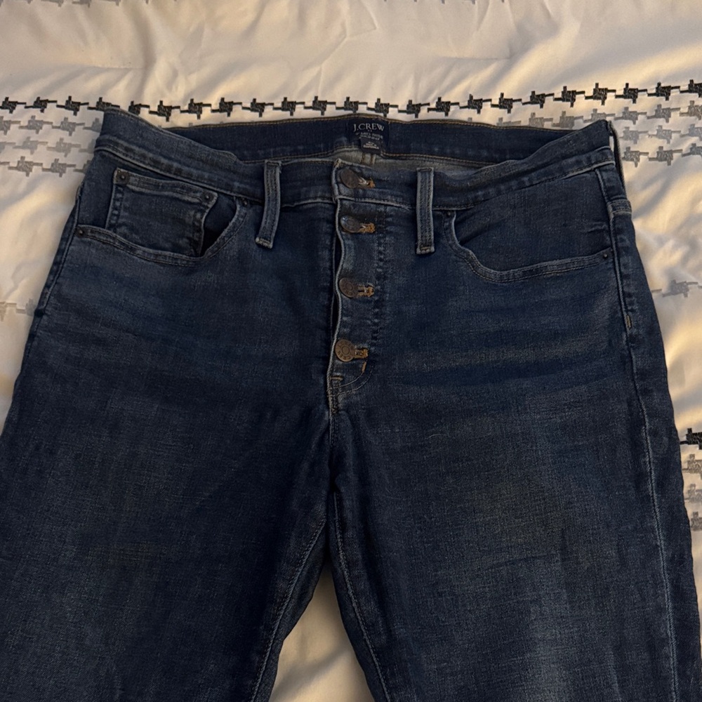 J. Crew Indigo Button-Fly Jeans